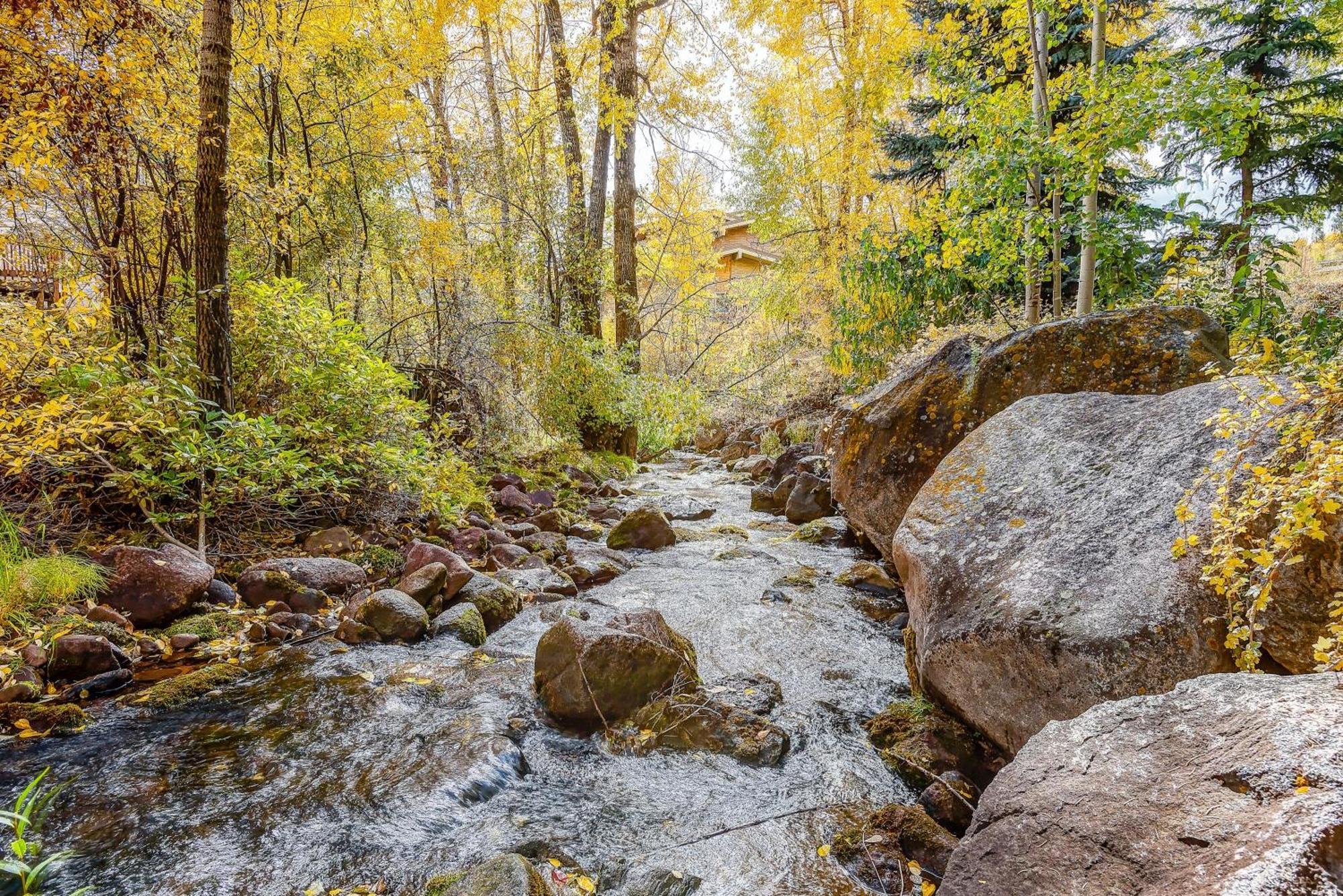 Peaceful Creek View From The Deck! Walk To Shuttle Villa Vail Exteriör bild